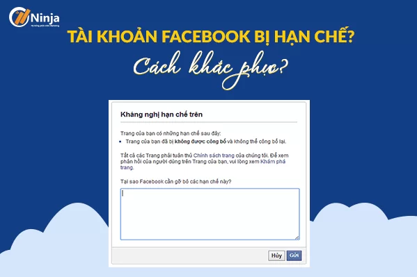 cách khắc phục tài khoản Facebook bị hạn chế