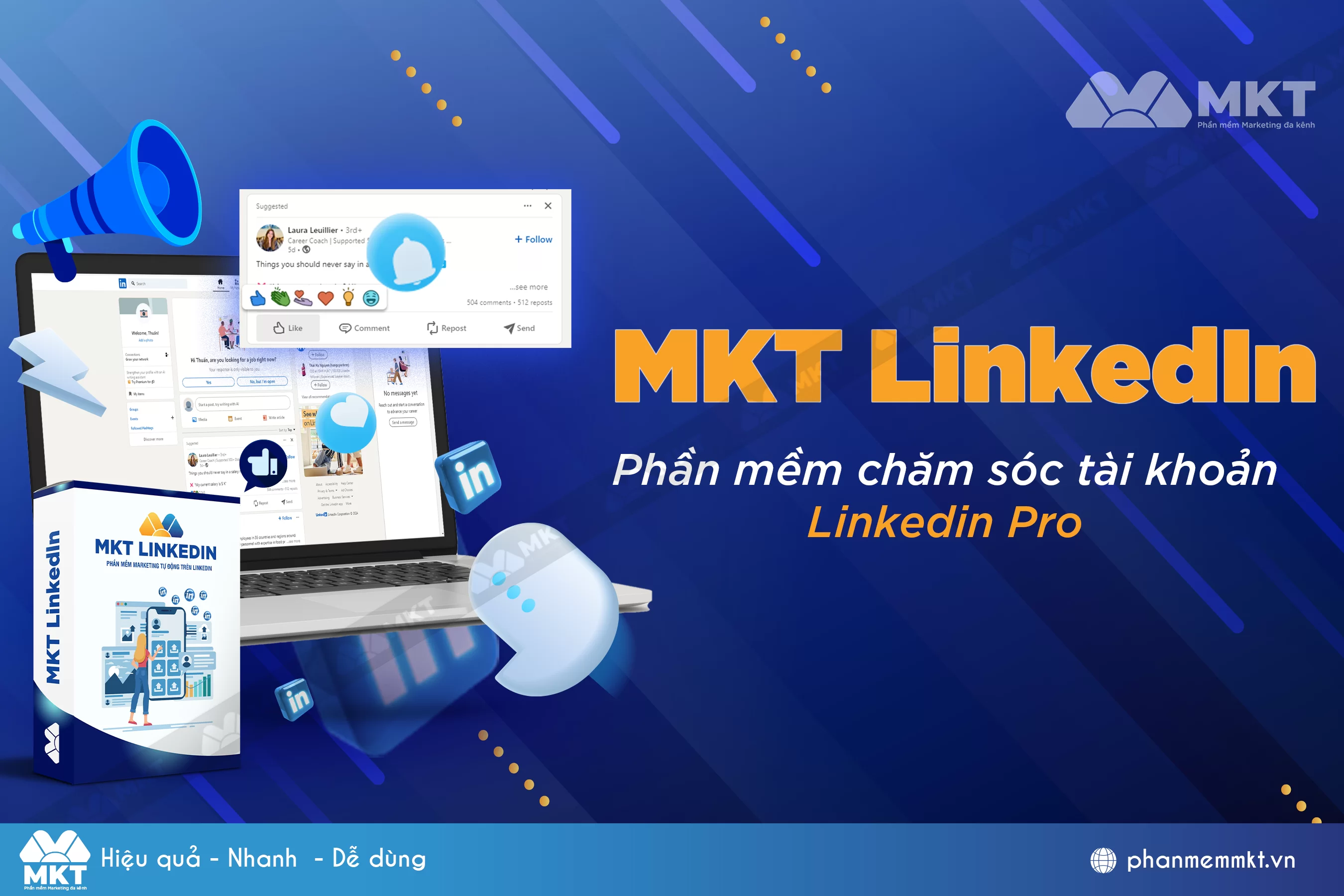 Phần mềm MKT LinkedIn - Tool Marketing 0 Đồng Trên LinkedIn